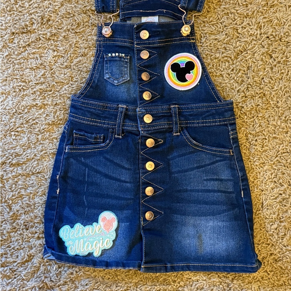 Kids custom Disney Overall Skirt with Patches